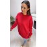 Kırmızı Zımba Düğme Detay Sweatshirt 