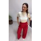 Palazzo Pantalon  Kırmızı