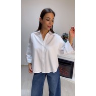 Oversize Beyaz Gömlek 