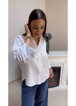 Oversize Beyaz Gömlek 