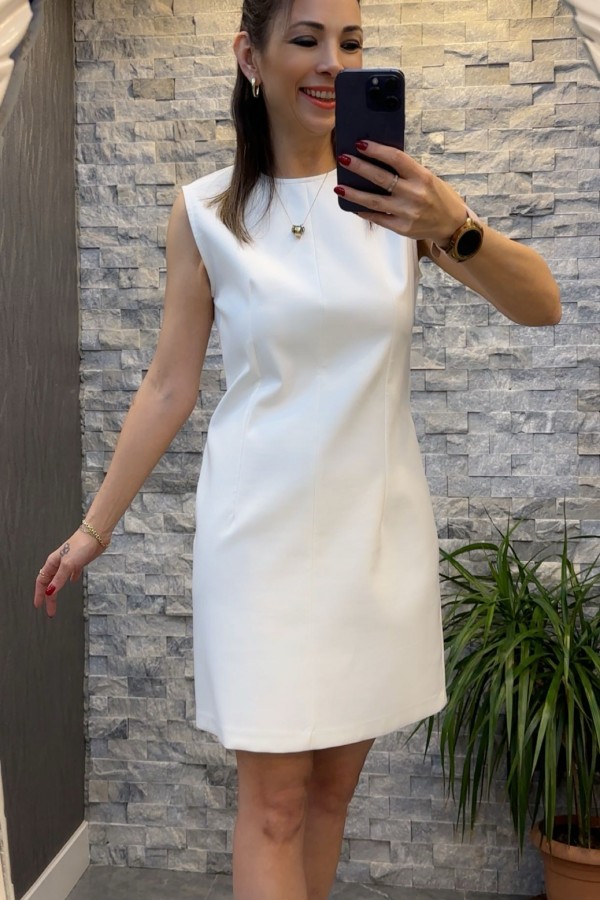Beyaz Basic Elbise 