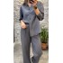 ZR Model Tensel  Gri Pantolon Gömlek Takım 