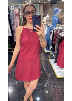 Basic Bordo Elbise 