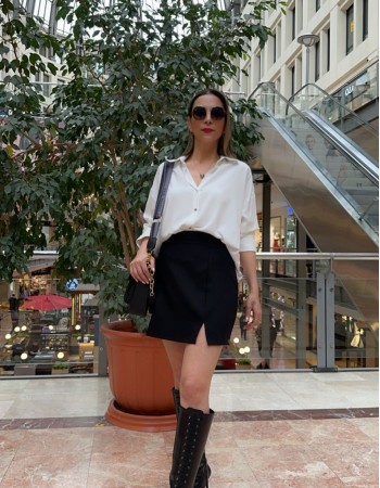 Basic Siyah Mini Etek