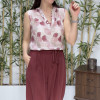 Mila Modal Şalvar Pantolon Bordo 