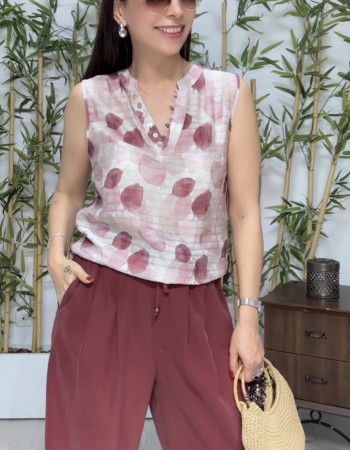 Rose Şifon Bluz