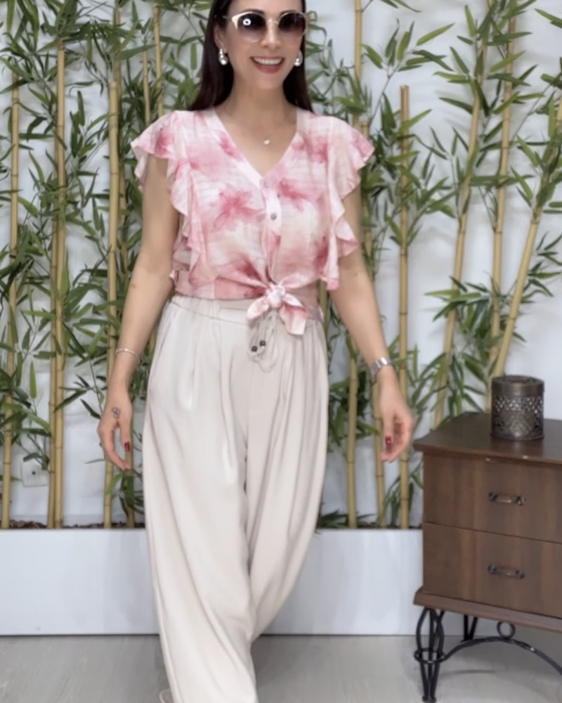 Mila Modal Şalvar Pantolon Taş Rengi 