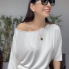  Lina Düşük Omuz Bluz Ekru