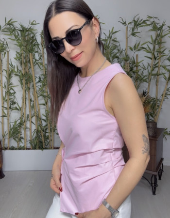 Alina Bağlama Detay Bluz Pembe 