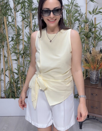 Alina Bağlama Detay Bluz Sarı