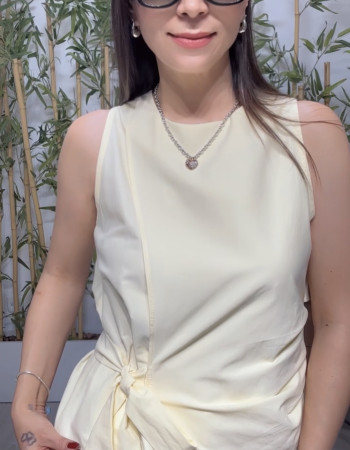 Alina Bağlama Detay Bluz Sarı
