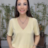 Derin V Yaka Oversize Tshirt  SARI