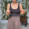 Sırt Dekolteli Bodysuit Acı Kahve 