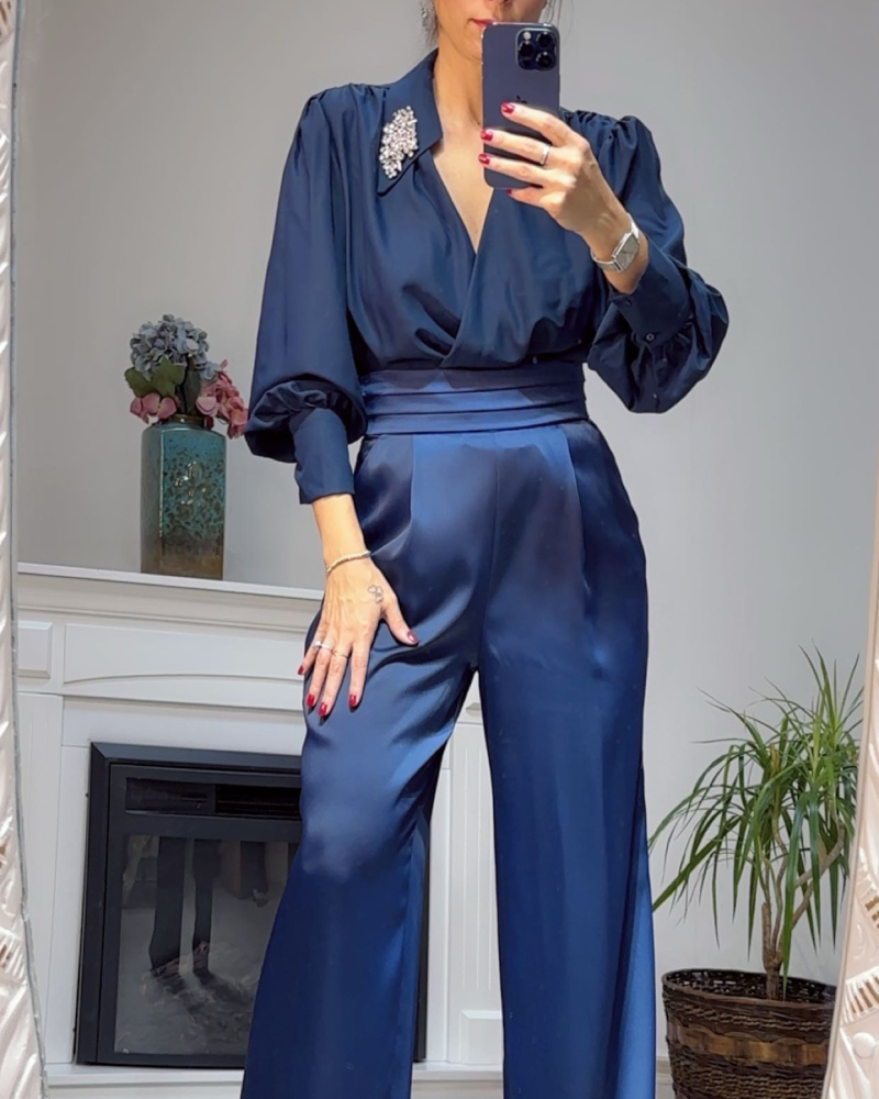 Lacivert Saten Pantolon Lacivert Saten Pantolon