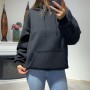 Kapişönlü Siyah Sweatshirt