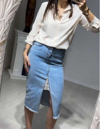  Dantel Detay Denim Etek | Pulse8