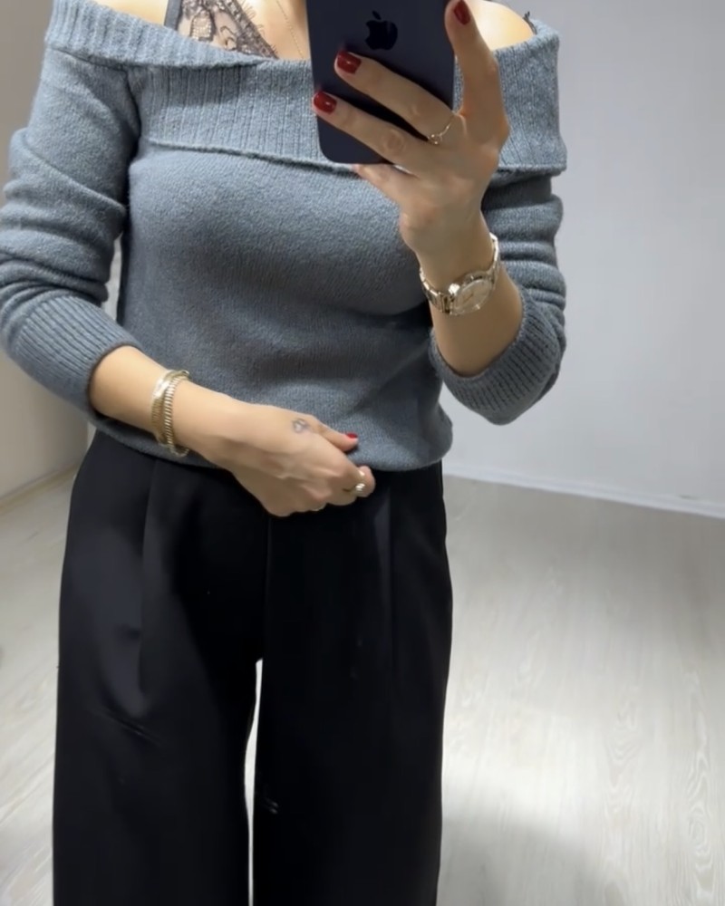 Yaka Bağlama Detay Gömlek Siyah 
