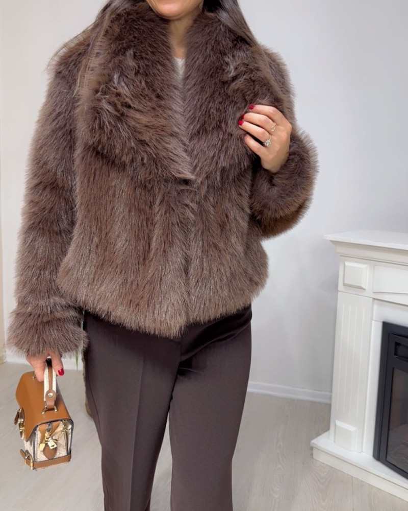 Kahve Asalet Kürk Mont