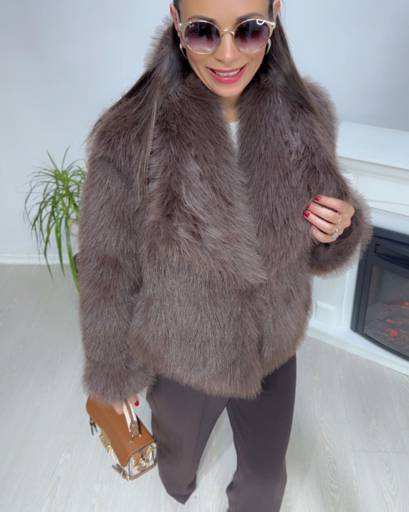 Kahve Asalet Kürk Mont