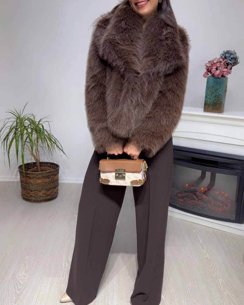 Kahve Asalet Kürk Mont