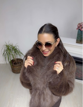 Kahve Asalet Kürk Mont