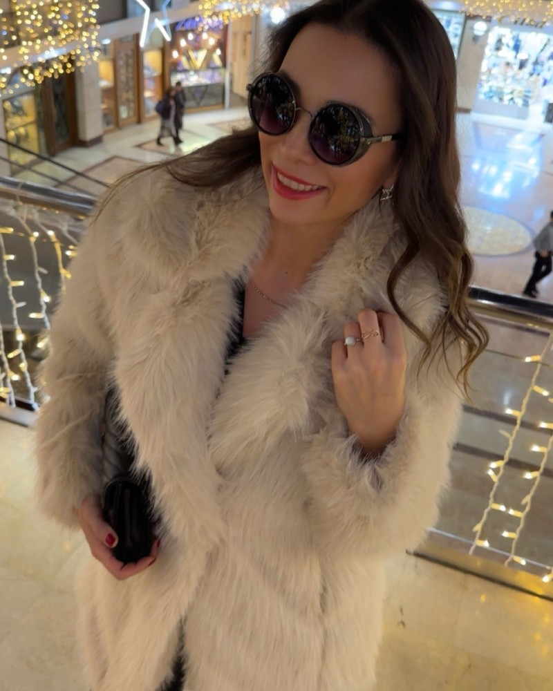 Çıt Çıt Detaylı Kürk – Bej