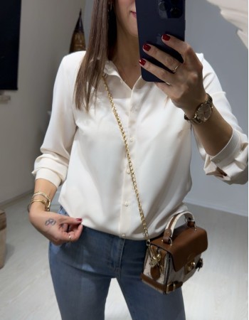 Zarif Akış Saten Şifon Gömlek | Pulse8