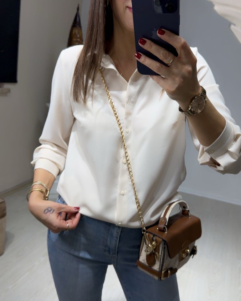 Zarif Akış Saten Şifon Gömlek | Pulse8