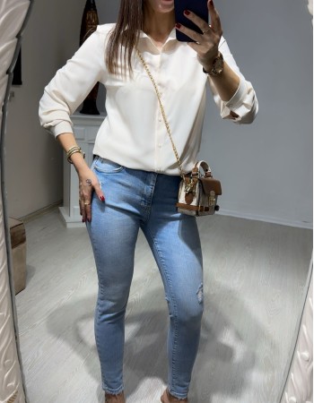 Zarif Akış Saten Şifon Gömlek | Pulse8