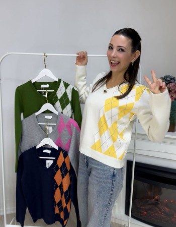  Ritim Desen Triko Gri 