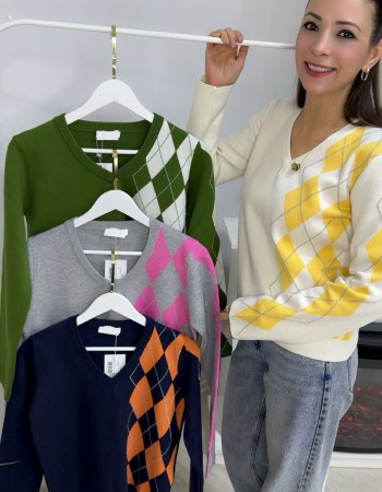  Ritim Desen Triko Gri 